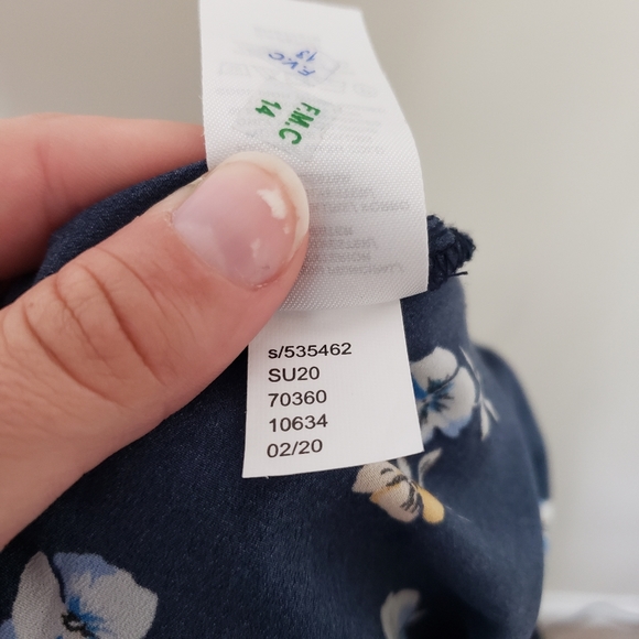 Ann taylor floral sleeveless jumpsuit navy nwt 00p - Picture 8 of 9